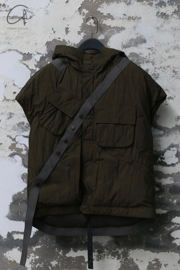DEVOA 24 autumn and winter hooded waistcoat DVA-DKV-SCIC-KHAKI DKV-SCIC